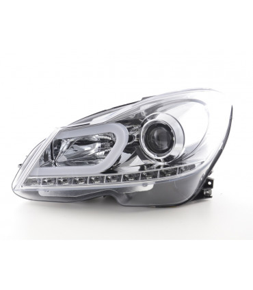 Fari - Daylight LED faro DRL look Mercedes Classe C W204 11-14 cromato…
