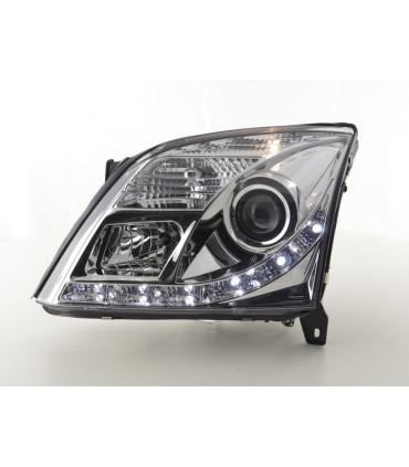Fari - Luce diurna LED DRL look fari Opel Vectra C 02-05 cromato...