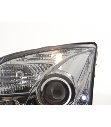 Fari - Luce diurna LED DRL look fari Opel Vectra C 02-05 cromato...