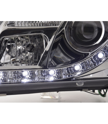 Fari - Luce diurna LED DRL look fari Opel Vectra C 02-05 cromato...