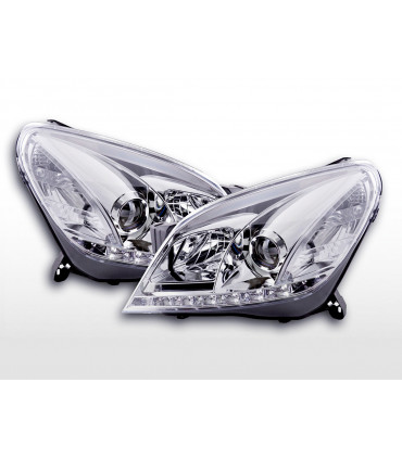 Fari - Luce diurna LED DRL look fari Opel Astra H 04-10 cromati per veicoli