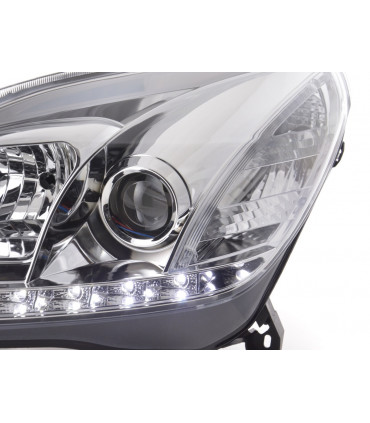 Fari - Luce diurna LED DRL look fari Opel Astra H 04-10 cromati per veicoli