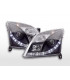 Fari - Luce diurna LED DRL look fari Opel Vectra C 02-05 nero per la guida