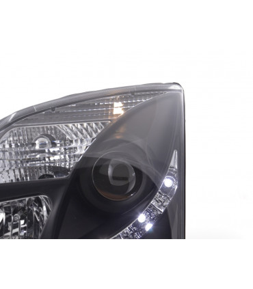 Fari - Luce diurna LED DRL look fari Opel Vectra C 02-05 nero per la guida