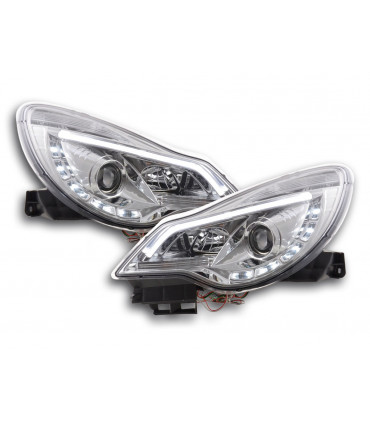 Fari - Luce diurna LED Luce diurna Luci diurne Opel Corsa D dal 2011 cromo...