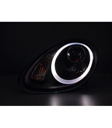 Phares - Phare Daylight LED DRL look Porsche Boxster 987 04-08 noir…