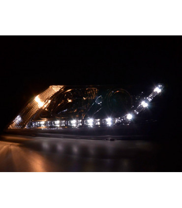 Phares - Phare Daylight LED DRL look Renault Laguna type G 01-05 chrome…