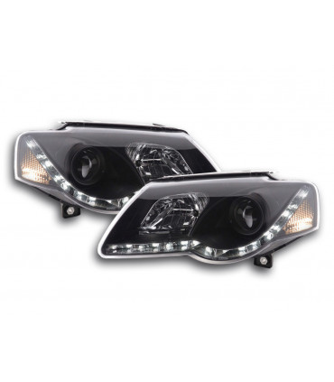 Phares - Phare Daylight LED feux de jour VW Passat B6 3C noir…