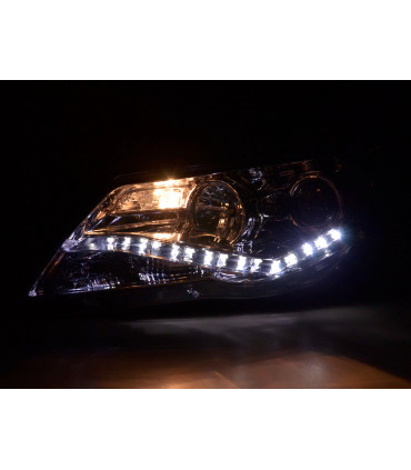 Fari - Luce diurna LED DRL look fari VW Tiguan 07-11 cromati...