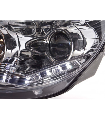 Fari - Luce diurna LED DRL look fari VW Tiguan 07-11 cromati...