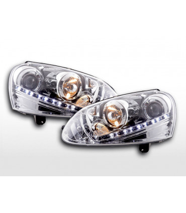 Fari - LED Luce diurna DRL look VW Golf 5 tipo 1K 03-08 cromato per