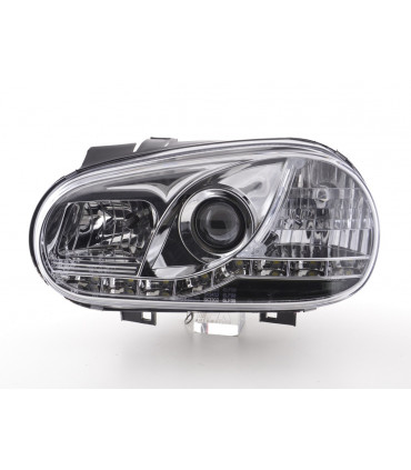 Fari - Luce diurna LED look DRL VW Golf 4 tipo 1J 98-03 cromato per
