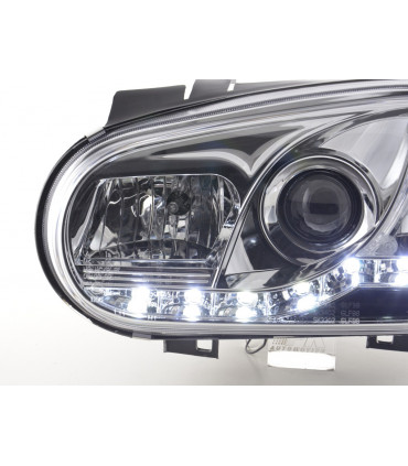 Fari - Luce diurna LED look DRL VW Golf 4 tipo 1J 98-03 cromato per