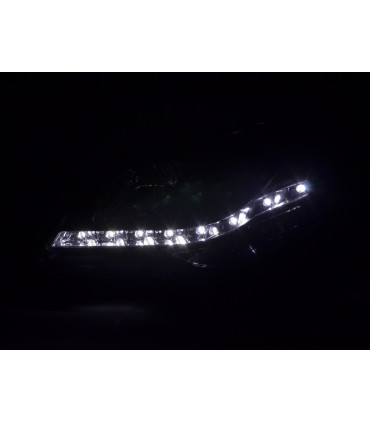 Fari - Luce diurna LED fari DRL VW Polo tipo 9N3 05-09 nero per la guida