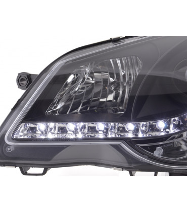 Fari - Luce diurna LED fari DRL VW Polo tipo 9N3 05-09 nero per la guida