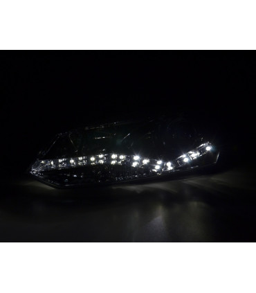 Fari - Luce diurna LED look fari DRL VW Polo tipo 6R 2010 - cromato per la guida