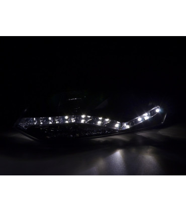 Fari - Luce diurna LED fari DRL VW Polo tipo 6R 2010- nero per la guida