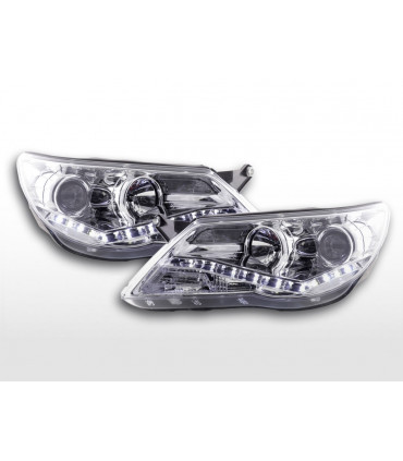 Fari - Luce diurna LED DRL look fari VW Tiguan 07-11 cromato per la guida