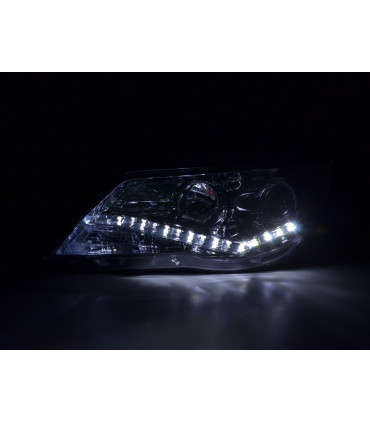 Fari - Luce diurna LED DRL look fari VW Tiguan 07-11 cromato per la guida