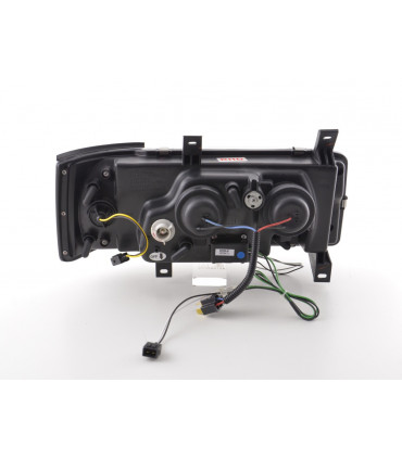 Phares - Phare Daylight LED look DRL Bus VW type T4 90-96 noir pour conduite à