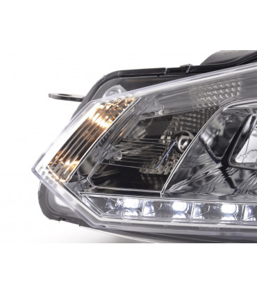 Phares - Phare Daylight LED Feux de jour LED VW Golf 6 type 1K 08- chrome pour