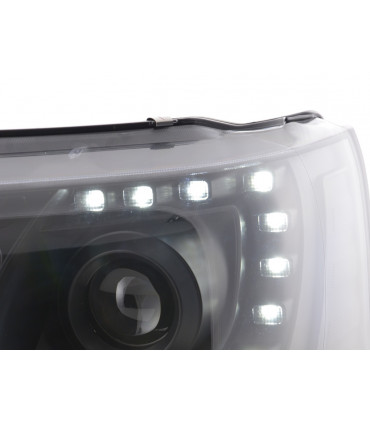 Phares - Phare Daylight LED feux de jour VW Bus T5 à partir de 2009 noir…