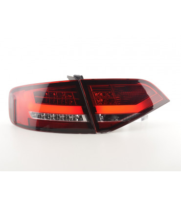 Fanali posteriori - Audi A4 B8 8K Limo 07-11 Fanali posteriori a LED Rosso/Trasparente...