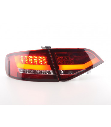 Fanali posteriori - Audi A4 B8 8K Limo 07-11 Fanali posteriori a LED Rosso/Trasparente...