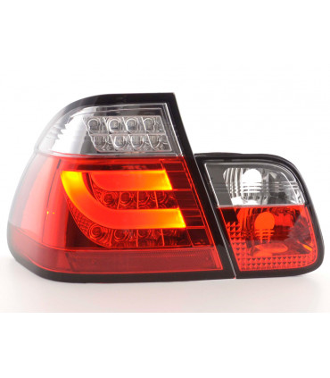 Fanali Posteriori - Kit Fanale Posteriore a LED BMW Serie 3 E46 Limo 02-05 Rosso / Trasparente...