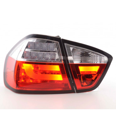 Fanali Posteriori - Kit Fanale Posteriore a LED BMW Serie 3 E90 Limo 05-08 Rosso/Trasparente...