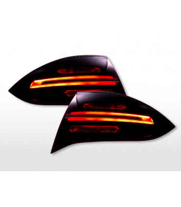 Feux arrières - Feux arrière LED Porsche Cayenne 92A 2011-2014 noir/rouge/clair…