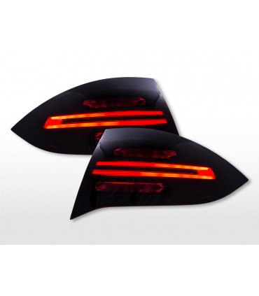 Feux arrières - Feux arrière LED Porsche Cayenne 92A 2011-2014 noir/rouge/fumée…
