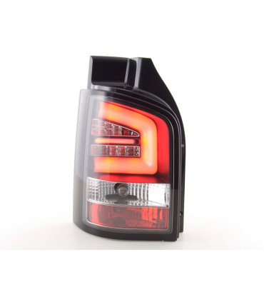 Feux arrières - Jeu de feux arrière LED VW T5 03-10 version porte de hayon noir…