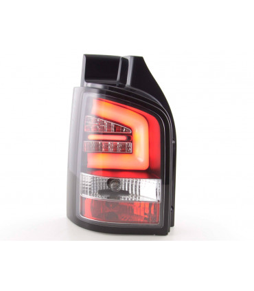 Feux arrières - Jeu de feux arrière LED VW T5 03-10 version porte de hayon noir…