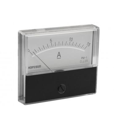 Elettronica - AMPMETRO DA PANNELLO ANALOGICO 15 A CC / 70 x 60 mm…