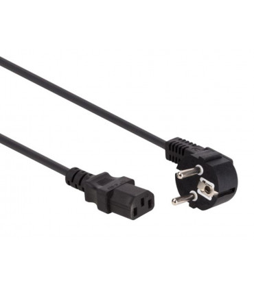 Cordons d'alimentation cables - CABLE D'ALIMENTATION NOIR CEE 7/7 90° C13 L 2.