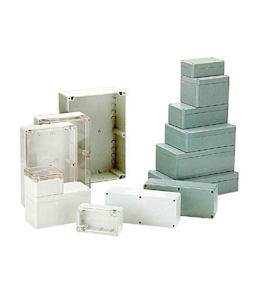 Contenitori in plastica - SCATOLA IN ABS IMPERMEABILE - GRIGIO SCURO CON COPERCHIO
