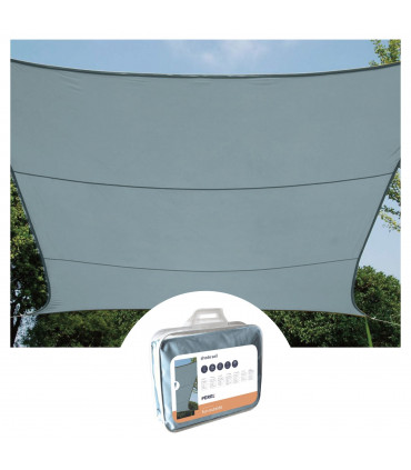 Vele solari - VELA SOLARE - RETTANGOLARE - 4 x 3 m - COLORE GRIGIO