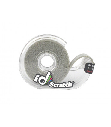 Ruban adhesif serre-cables - Bande velcro - bobine 2m x 2cm - couleur grise…
