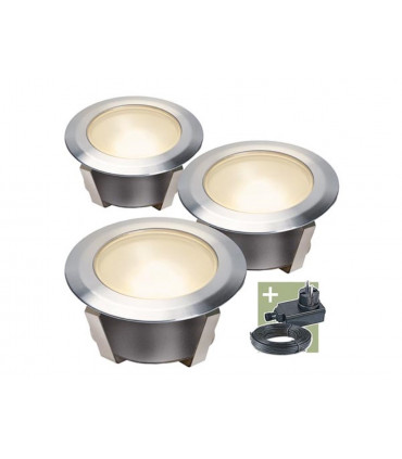 Illuminazione da esterno - Ludeco - Olan 40 - faretto da incasso - set 3 pz - 12 V -
