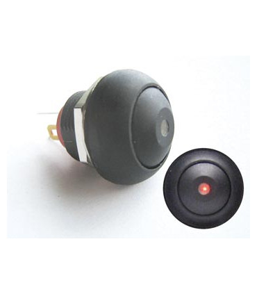 Pressostati - PULSANTE UNIPOLARE IN MINIATURA CON LED ROSSO