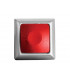 Pressostati - PULSANTE QUADRO IN METALLO CON TAPPO ROSSO - 1P