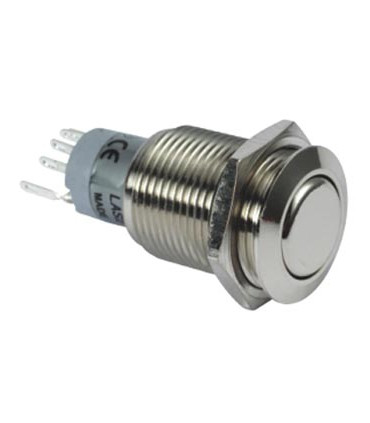 Interrupteurs a pression - BOUTON-POUSSOIR ROND METALLIQUE DPDT 2NO 2NC…