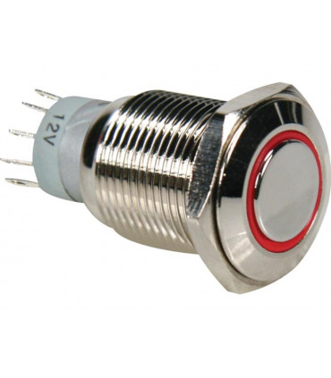 Interrupteurs a pression - INTERRUPTEUR METALLIQUE ROND SPDT 1NO 1NC - ANNEAU