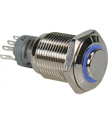 Interrupteurs a pression - INTERRUPTEUR METALLIQUE ROND HAUT SPDT 1NO 1NC -