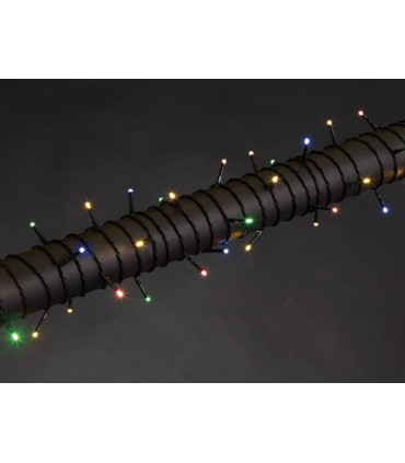 Ghirlande luminose - WEGA LED - 12 m - 80 LED - multicolore - cavo verde -