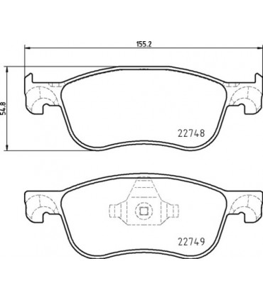 Kit de plaquettes de frein frein a disque BREMBO P 24 210 FORD Fiesta VII