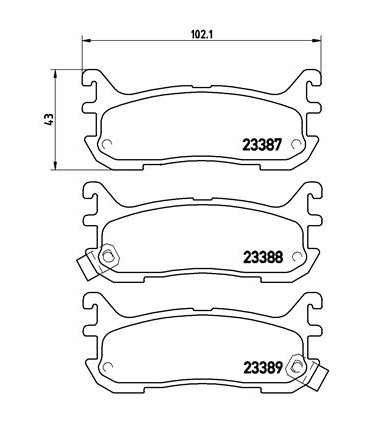 Kit de plaquettes de frein frein a disque BREMBO P 49 021 MAZDA MX-5 I 323 F V MX-5 II