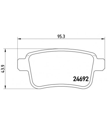 Kit de plaquettes de frein frein a disque BREMBO P 68 043 RENAULT Kangoo/Grand Kangoo Kangoo Be Bop