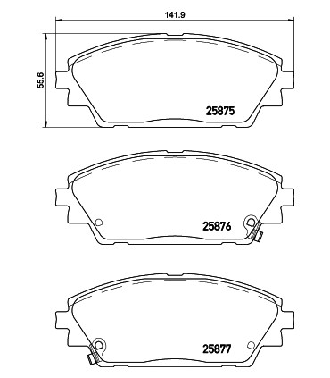 Kit de plaquettes de frein frein a disque BREMBO P 49 050 MAZDA CX-3 3 3 Stufenheck